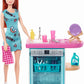 Set mobilier barbie bucatarie cu vesela