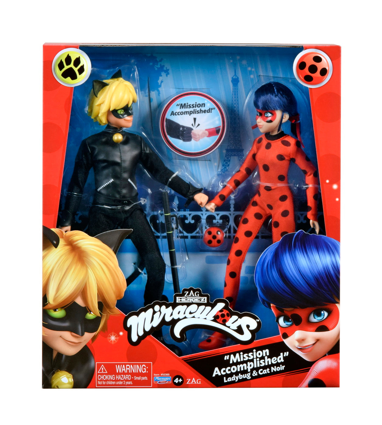 Miraculos buburuza 2 papusi ladybug si cat noir 30cm