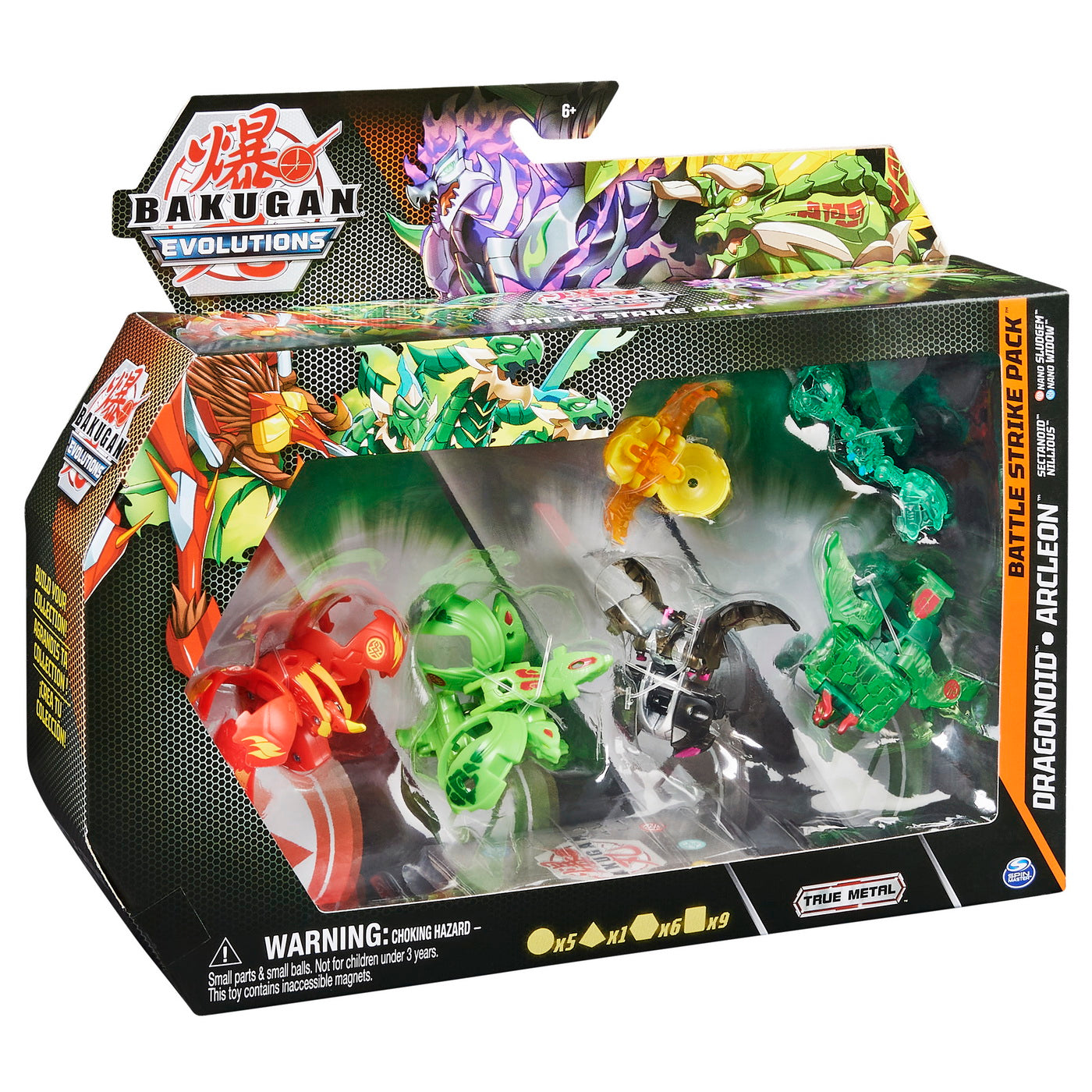 Bakugan s4 pachet starter 4 piese dragonoid, arcleon, sectanoid si nillious