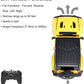 Masina cu telecomanda jeep wrangler rubicon galben cu scara 1 la 24