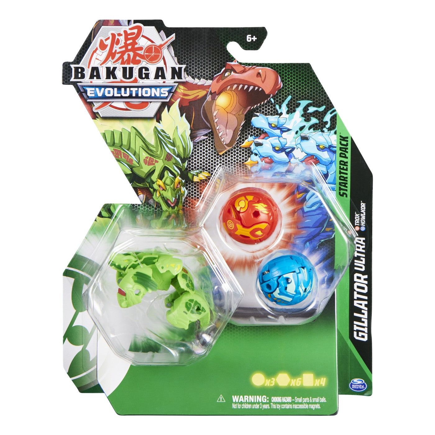 Bakugan pachet starter 3 bakugani s4 gillator ultra trox si howlkor