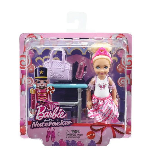 Papusa barbie chelsea blonda set de joaca spargatorul de nuci