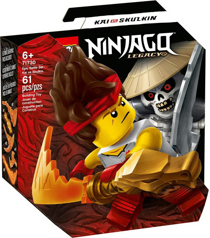 Lego ninjago set de lupta epica - kai contra skulkin 71730