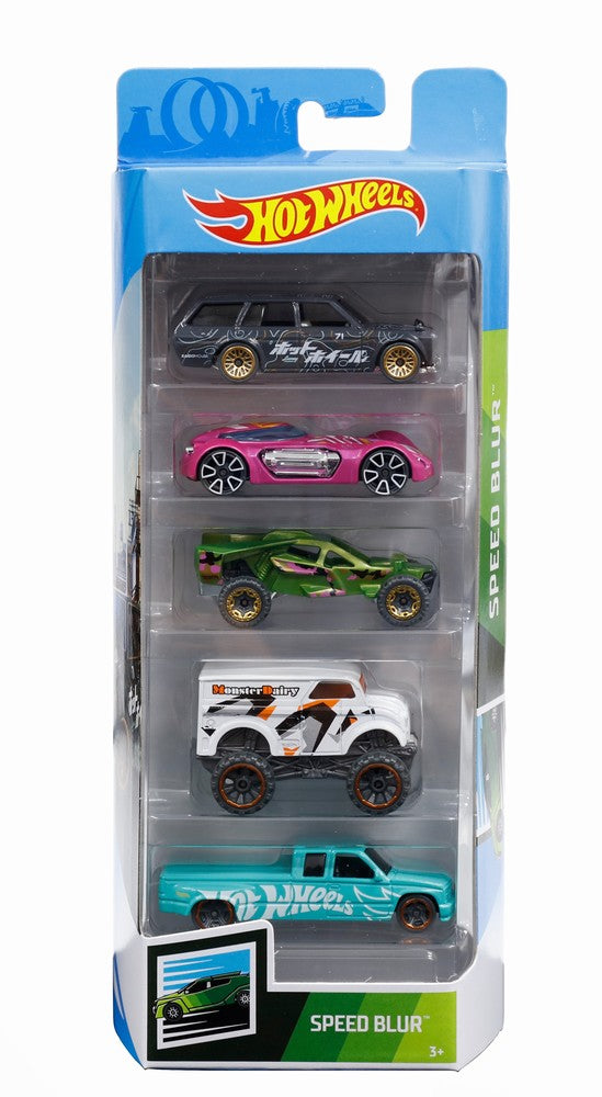 Set 5 masini hot wheels speed blur