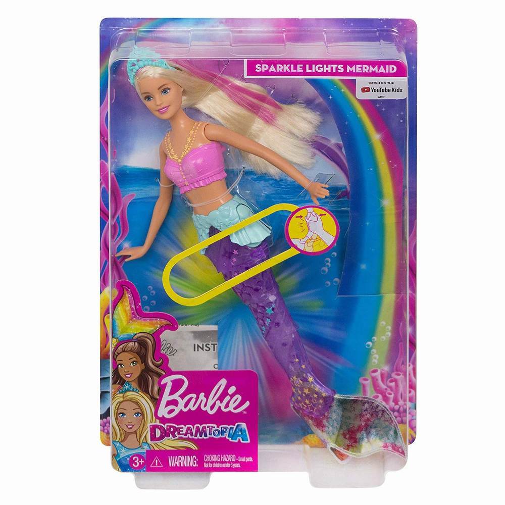 Papusa barbie sirena cu lumini si sunete