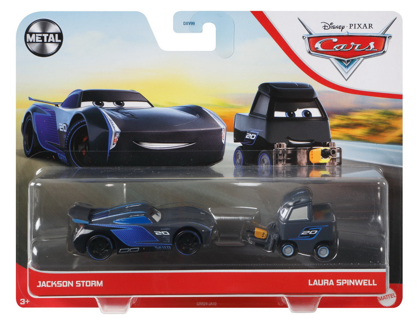 Cars3 set 2 masinute metalice jackson storm si laura spinwell