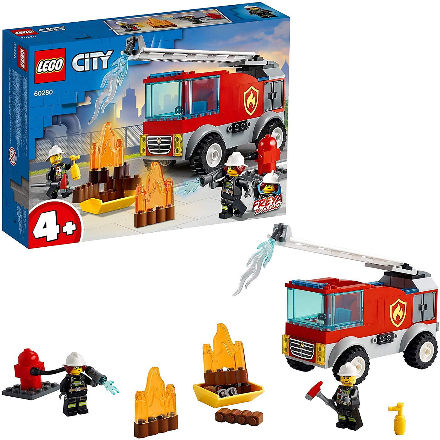 Lego city  camion de pompieri cu scara 60280