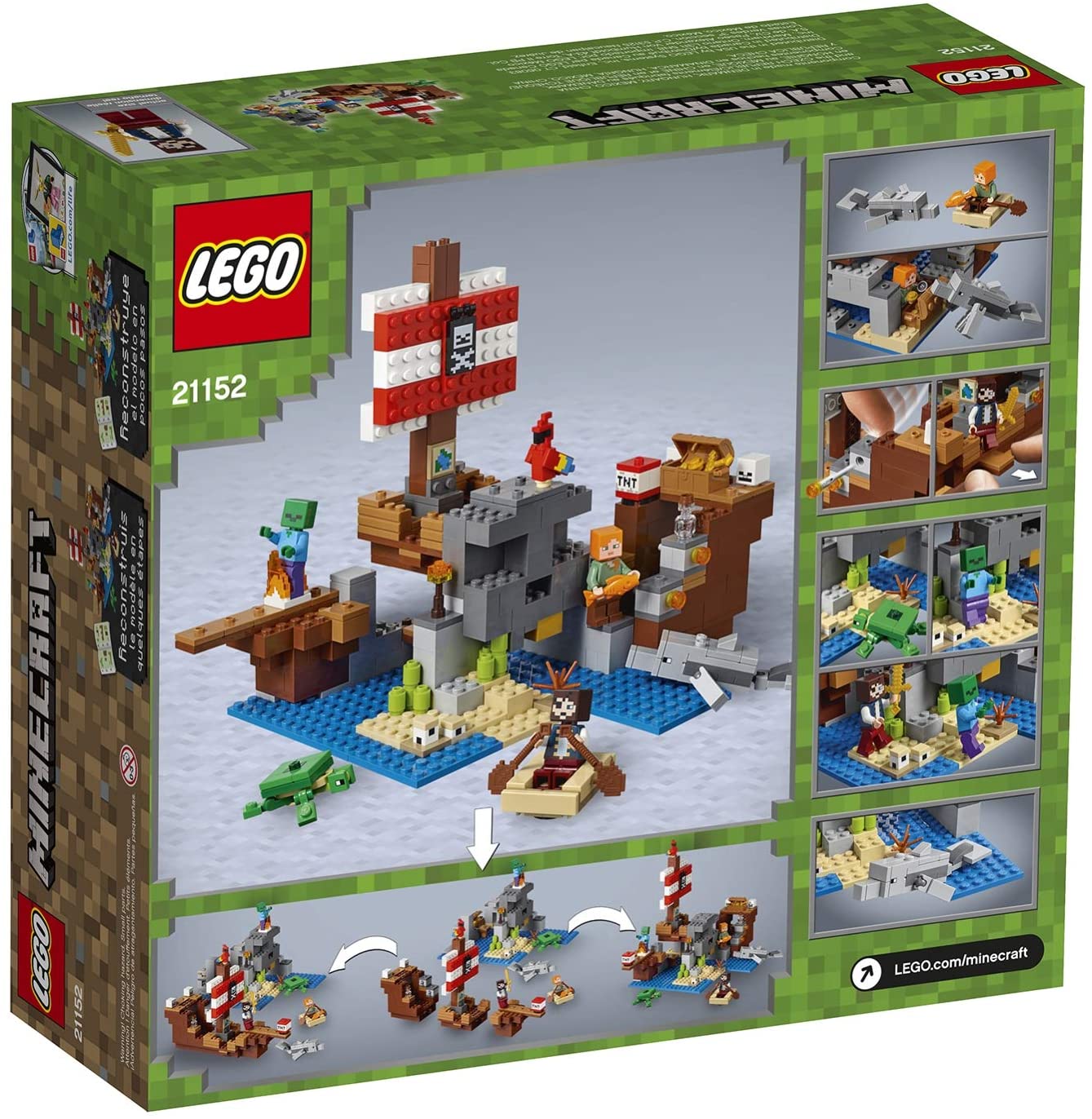 Lego minecraft aventura corabiei de pirati 21152