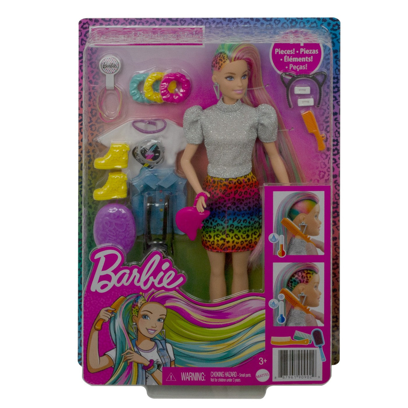 Barbie papusa barbie cu par curcubeu