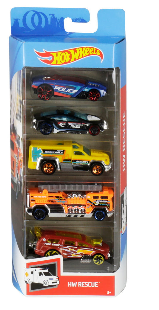 Set 5 masini hot wheels rescue