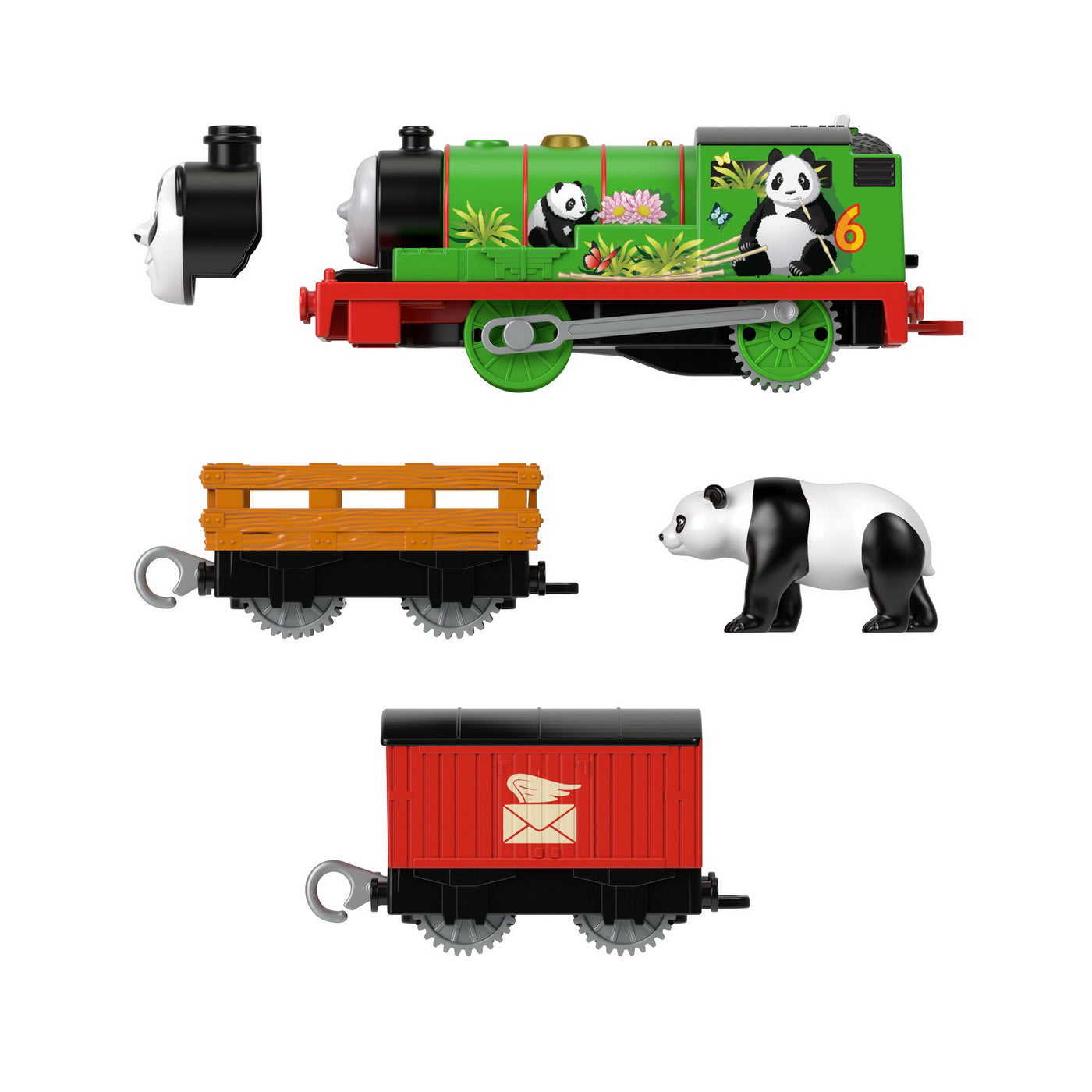 Thomas locomotiva motorizata safari panda percy