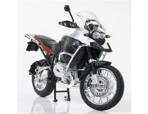 Motocicleta metalica  bmw rs1200 gs alba scara 1 la 9