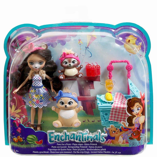 Enchantimals set tematic cu prietenii la picnic