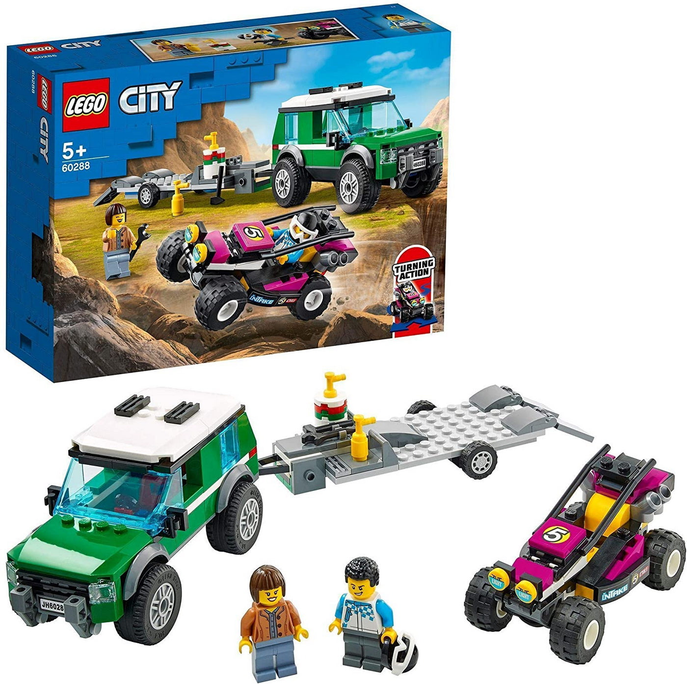 Lego city  transportor de automobile de curse 60288