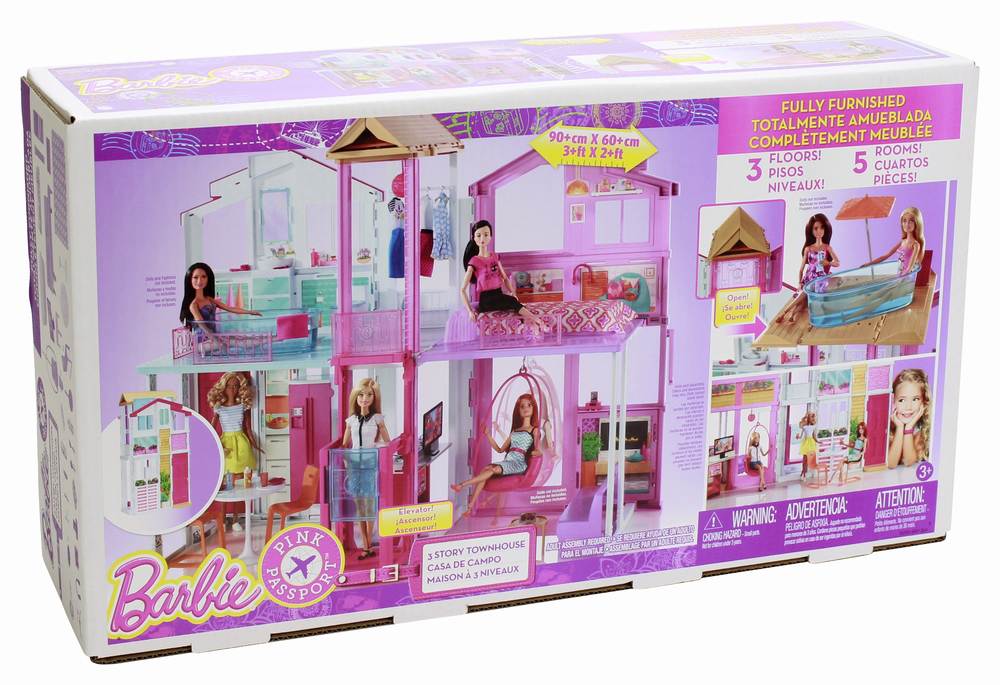 Casa barbie fabuloasa cu 3 etaje