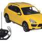 Masina cu telecomanda porsche cayenne turbo galben cu scara 1 la 14