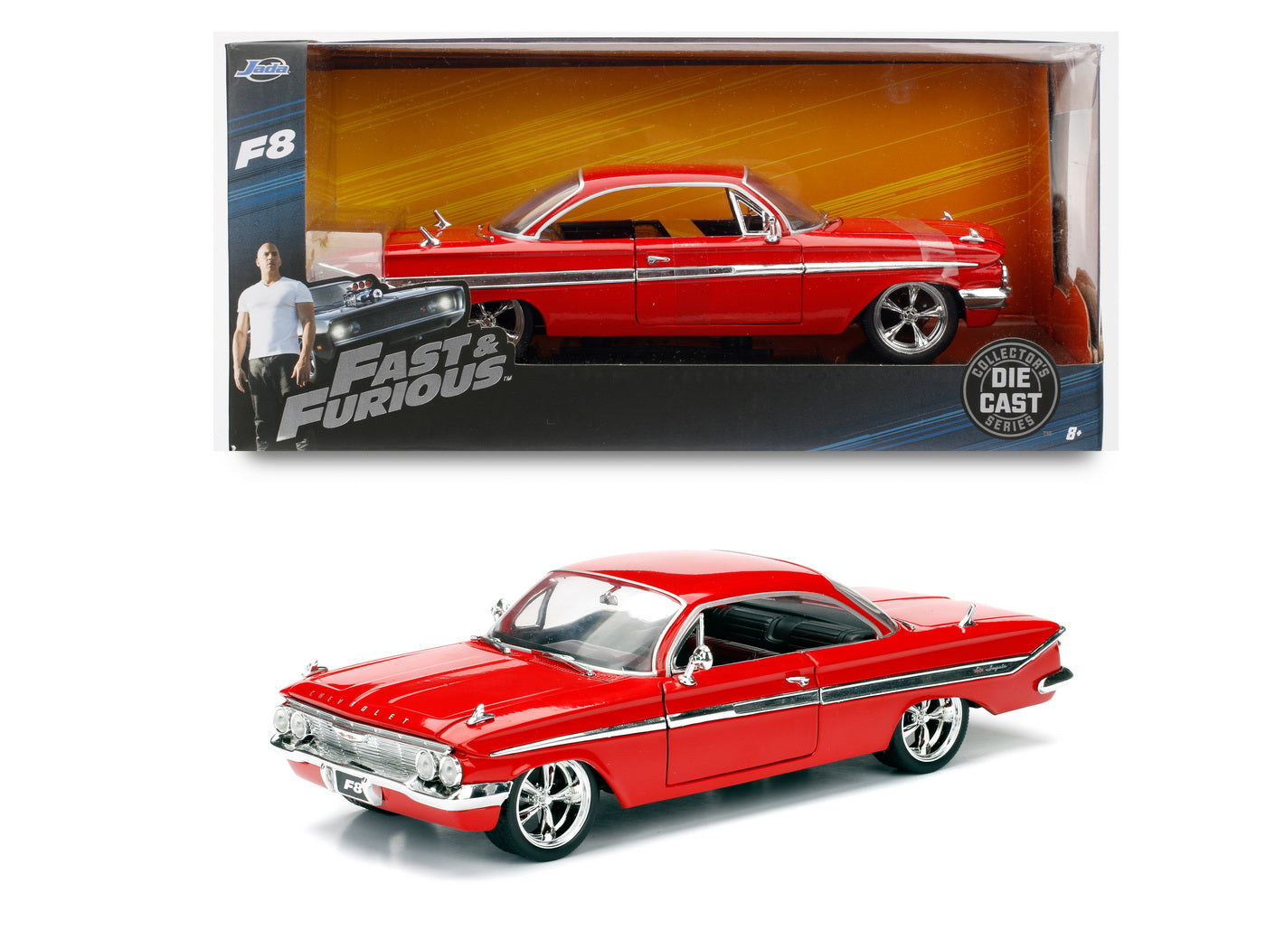 Masinuta metalica fast and furious 1961 chevy impala scara 1 la 24