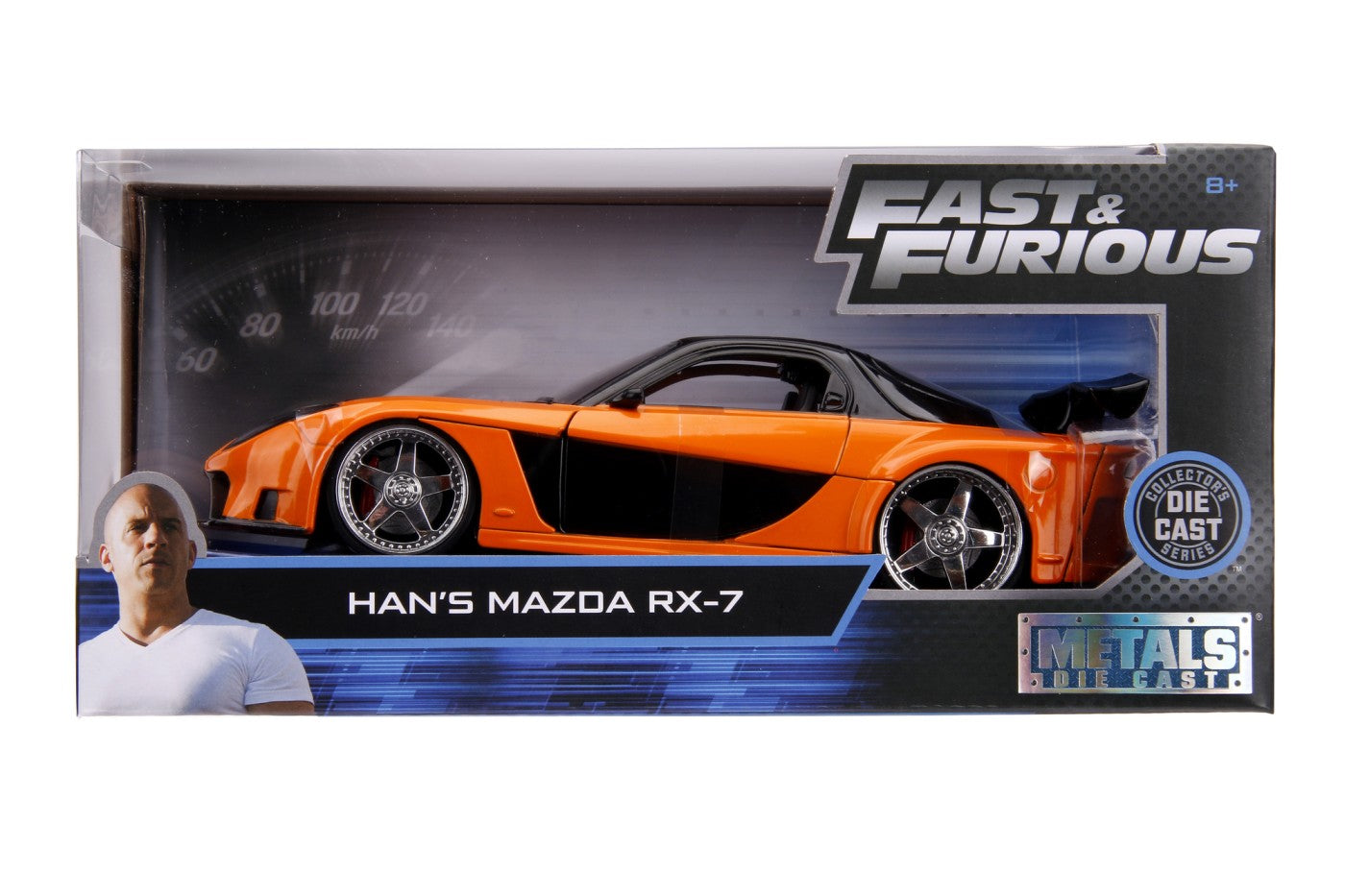 Fast and furious masinuta metalica mazda rx-7 scara 1:24