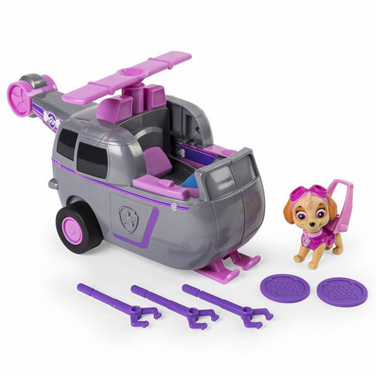 Set de joaca vehicul transformabil 2 in 1 skye flip and fly patrula catelusilor