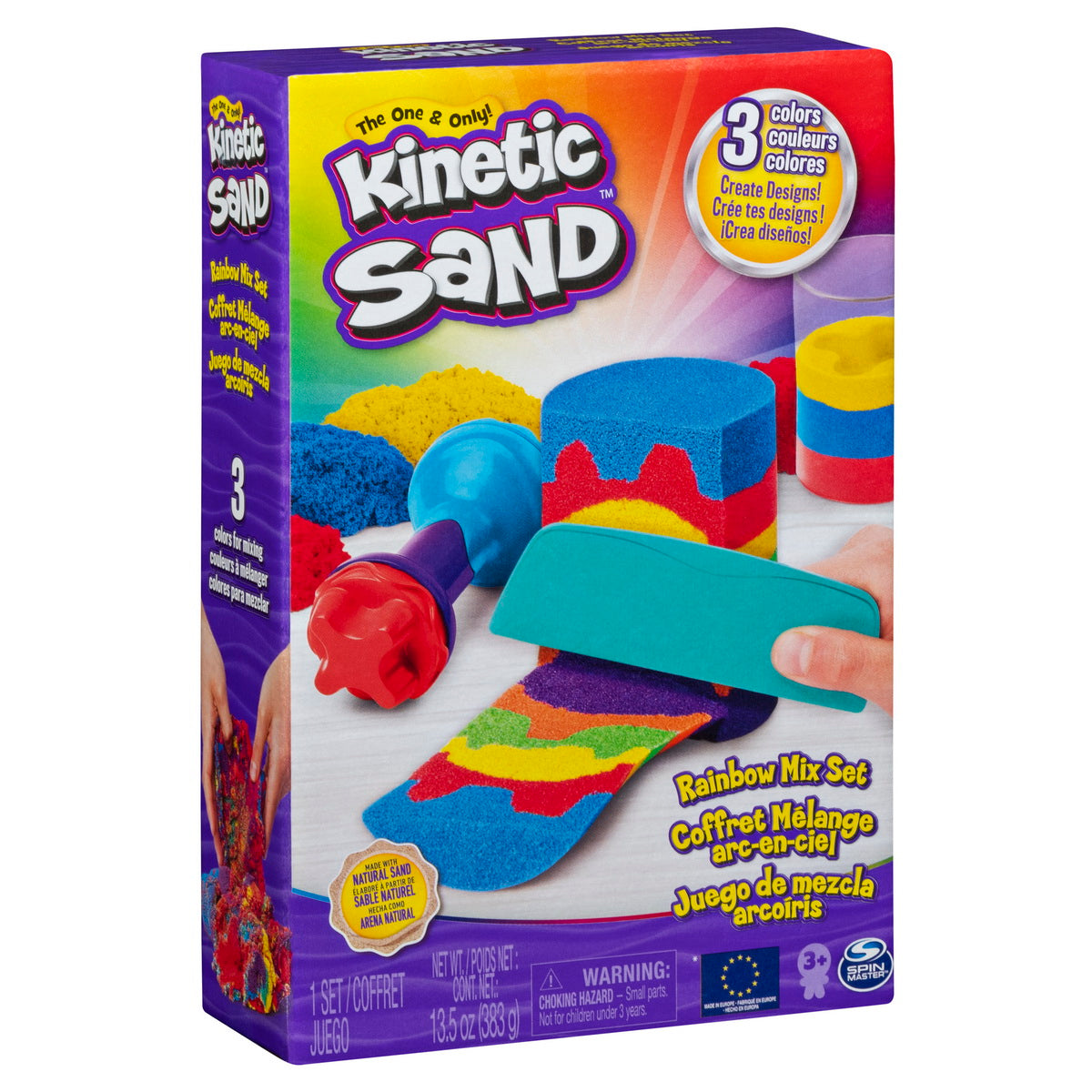 Kinetic sand set unelte de curcubeu cu accesorii