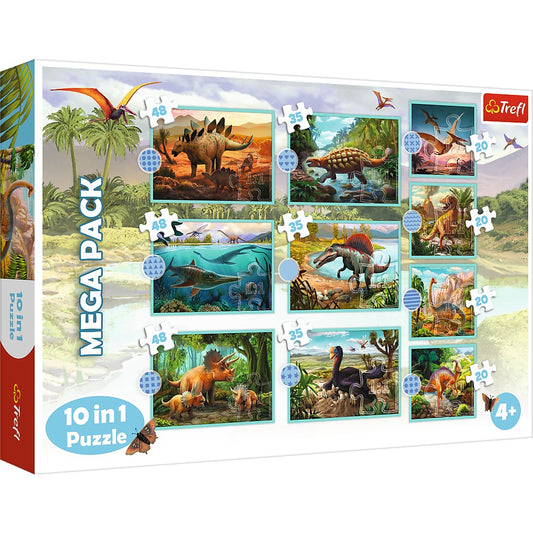 Puzzle trefl 10in1 lumea dinozaurilor