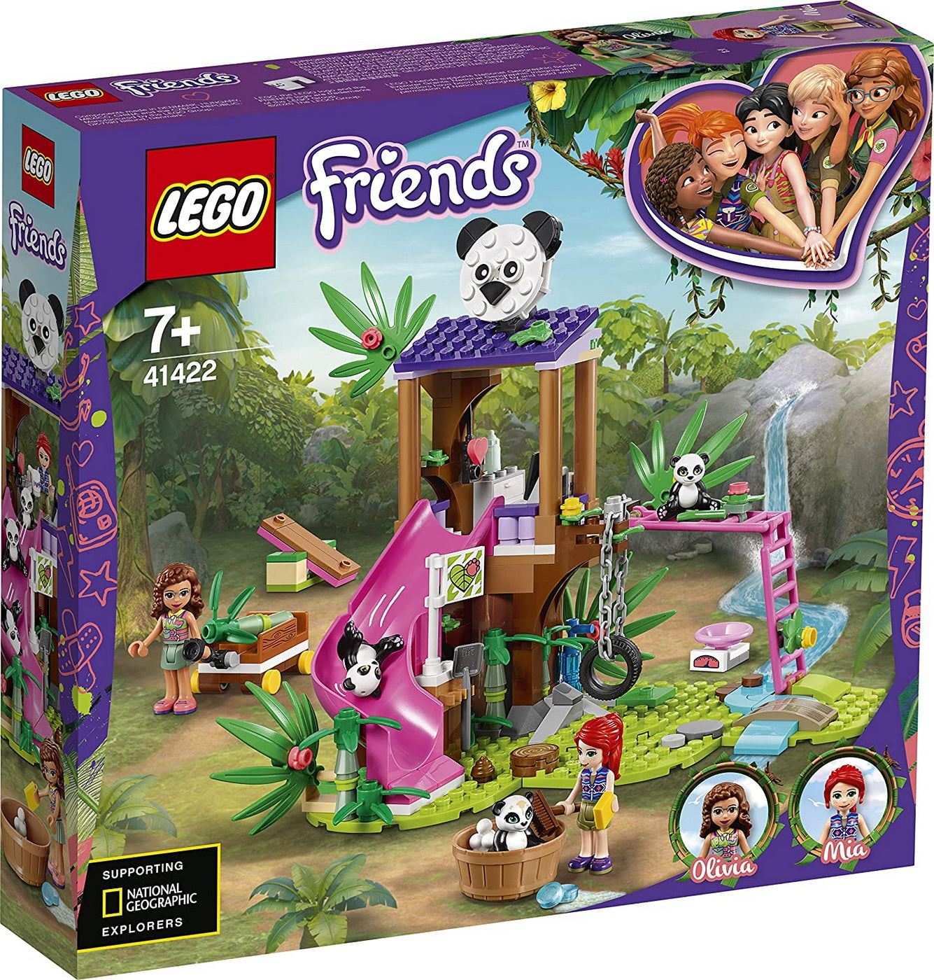 Lego friends casuta din copac in jungla a ursilor panda 41422