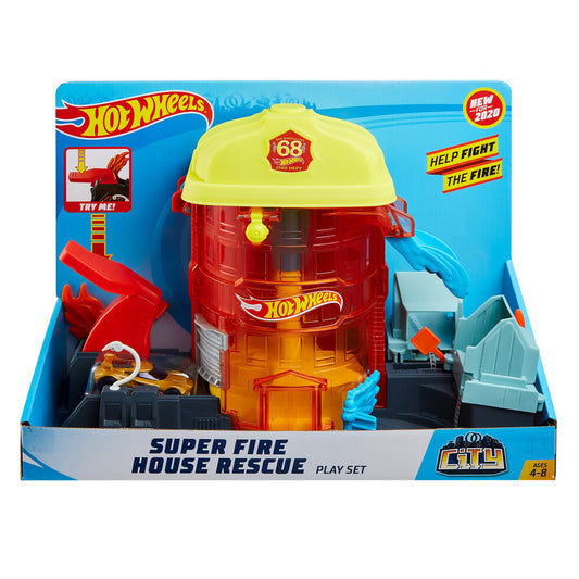 Hot wheels city delux statia de pompieri super fire house