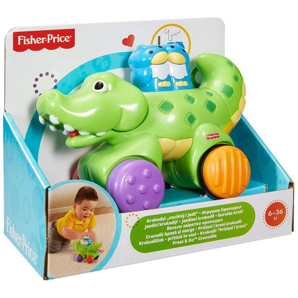 Jucarie Fisher Price by Mattel Infant Press and Go Crocodil