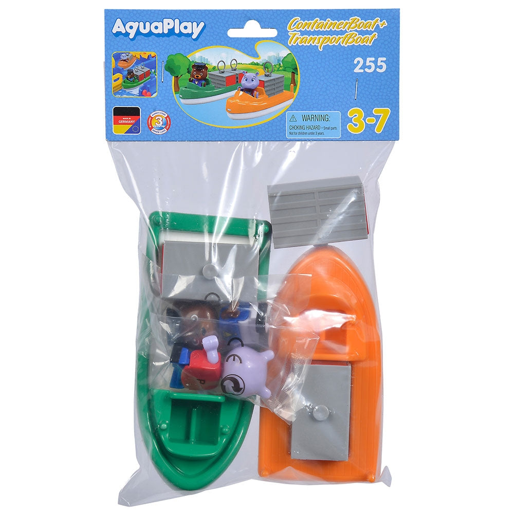 Set AquaPlay 2 barci cu container si 2 figurine