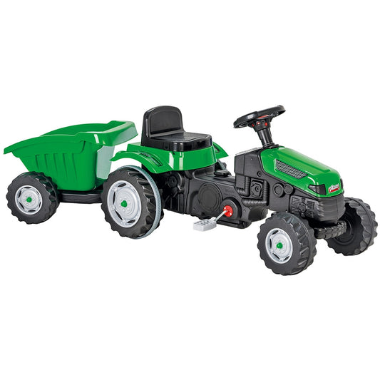 Tractor cu pedale si remorca Pilsan Active verde 07-316